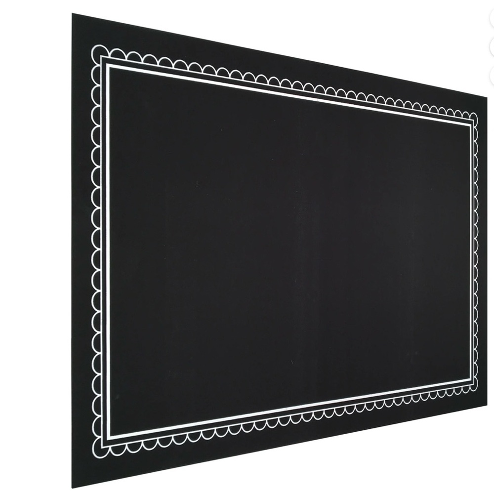 Construction Paper Thin Chalkboard Sign with White Border